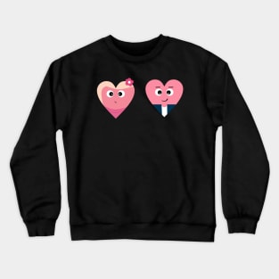 Mister and Miss heart Valentine's Day love print Crewneck Sweatshirt